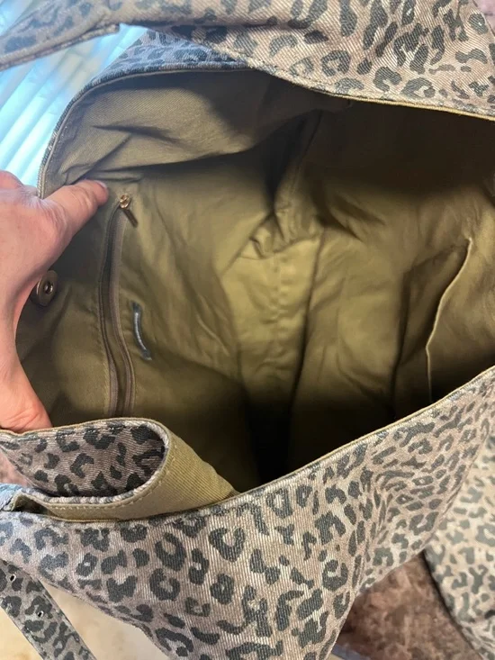 Anthropologie Leopard Print Shoulder Hobo Bag - Tan and Brown - Picture 3 of 7